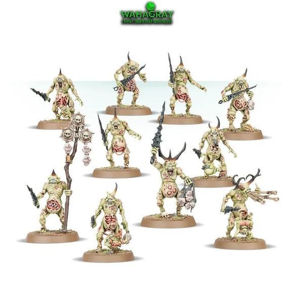 Набір мініатюр AGE OF SIGMAR: MAGGOTKIN OF NURGLE - PLAGUEBEARERS 99129915061 фото