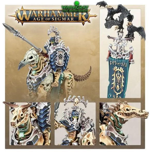 Набір мініатюр AGE OF SIGMAR: OSSIARCH BONEREAPERS - KAVALOS DEATHRIDERS 99120207162 фото